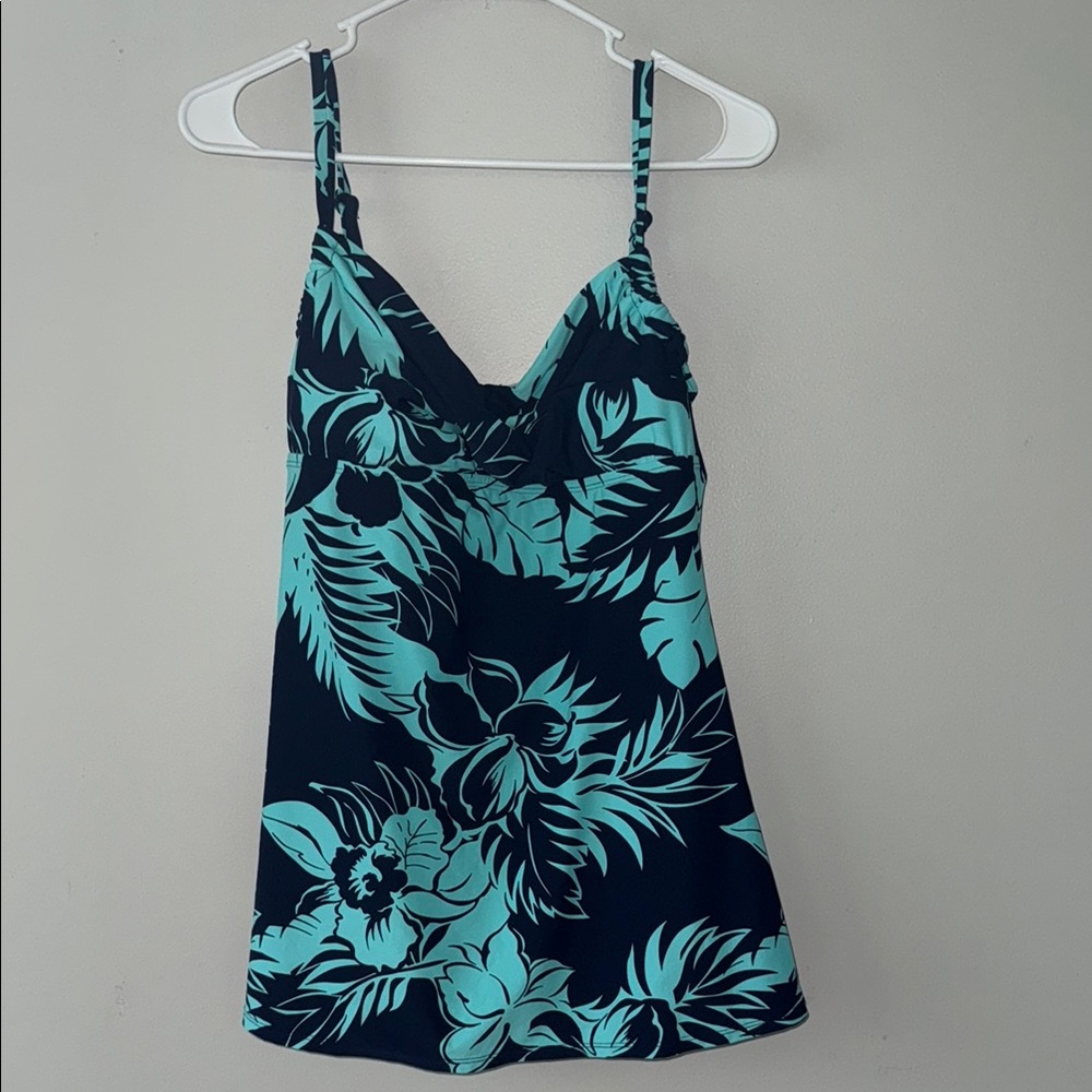 Beach House Women's One Piece - Black and Teal Floral